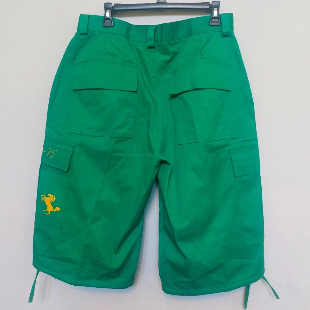 BTL Vintage Y2K Bright Green Cargo Shorts Size Mens 34